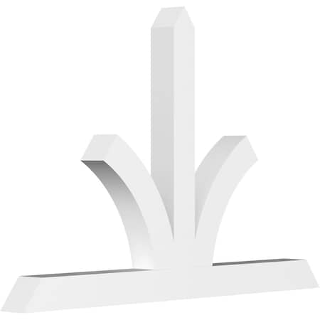 Ekena Millwork Richland Architectural Grade PVC Gable Bracket, 84"W x 56"H x 6"D x 6"F, 16/12 Pitch GBP084X56X0606RIC00